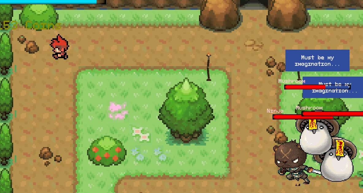 Enemy encounter — Ninja and Mushroom