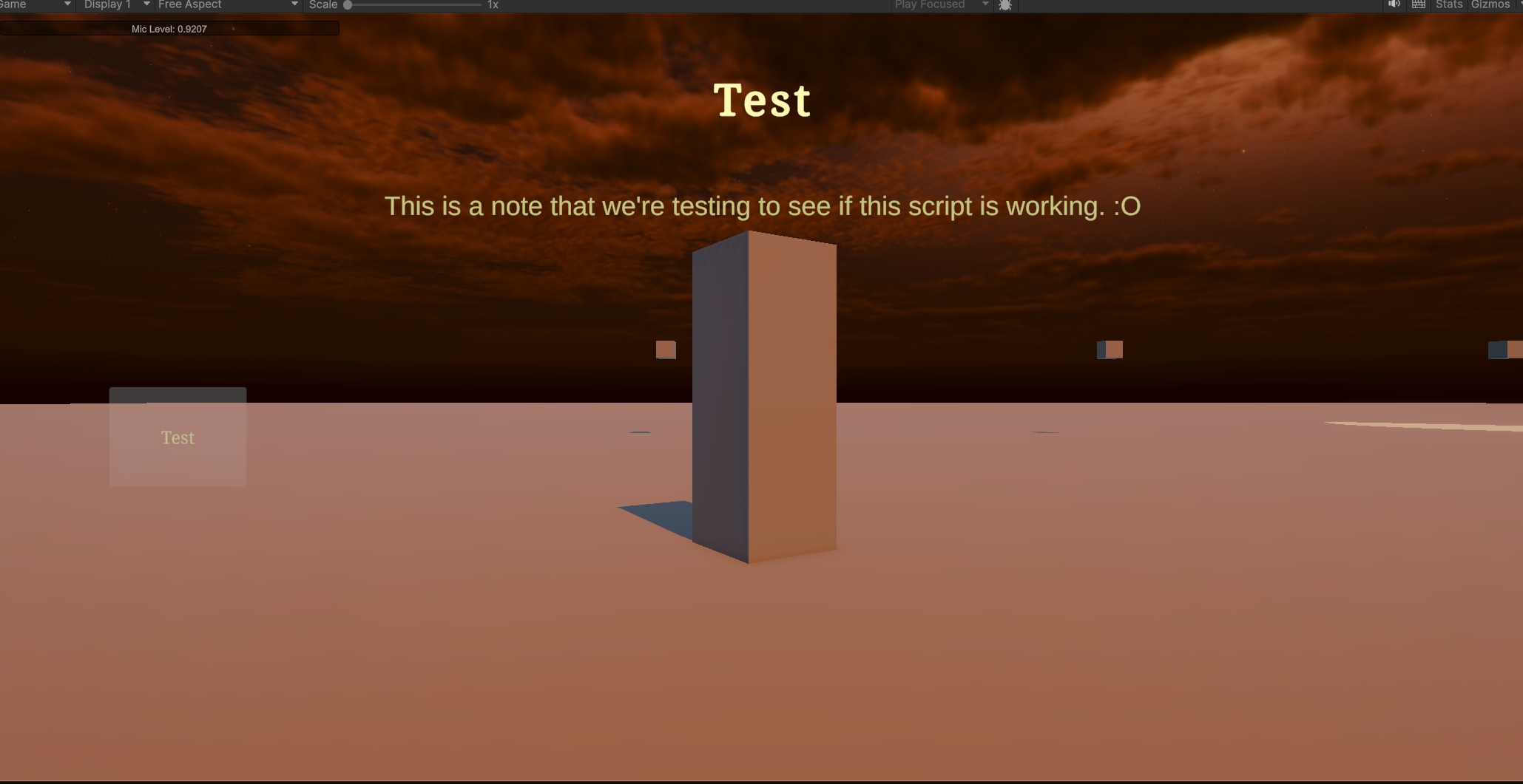 Microphone level editor view