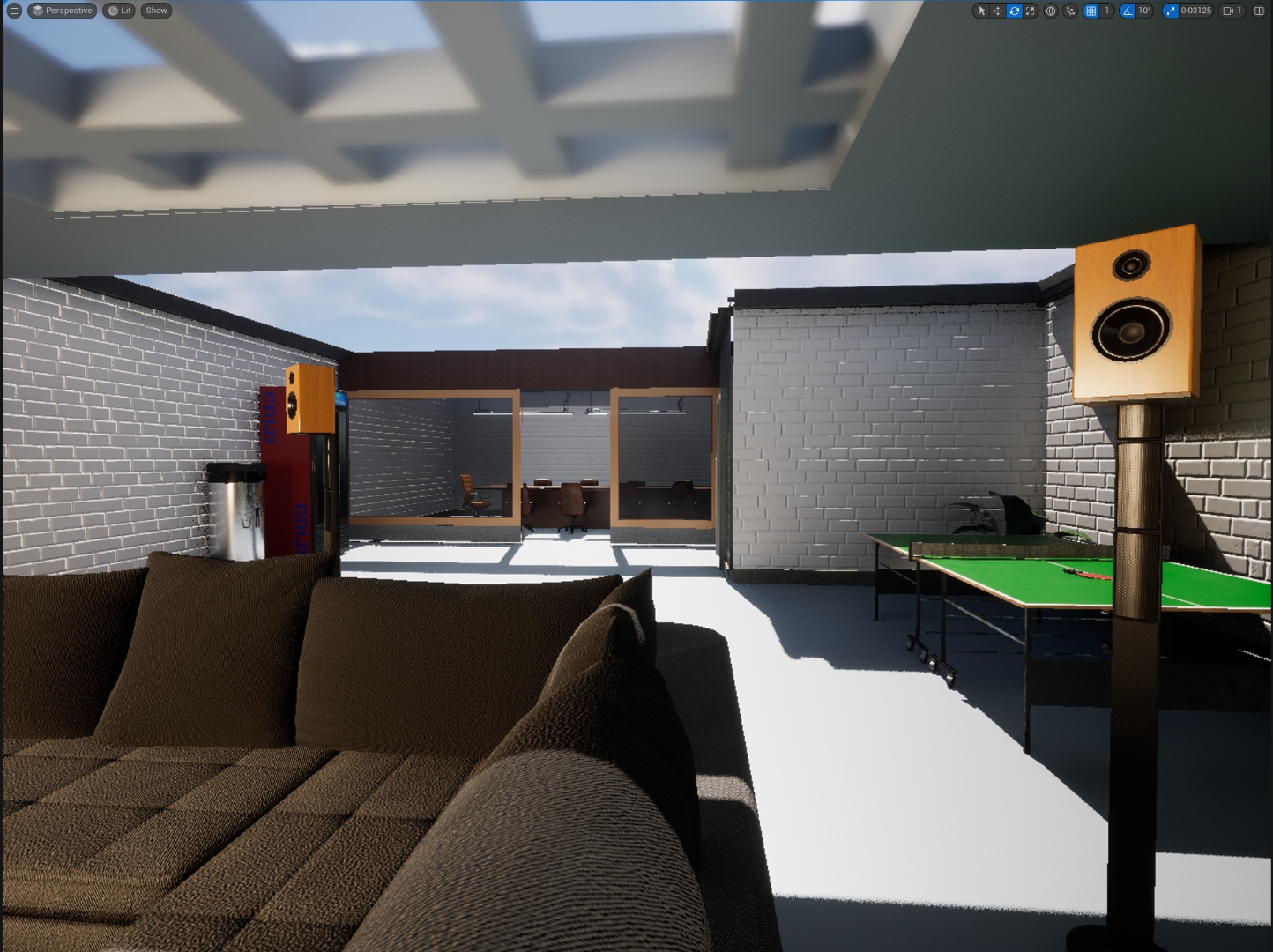 Break room with pool table