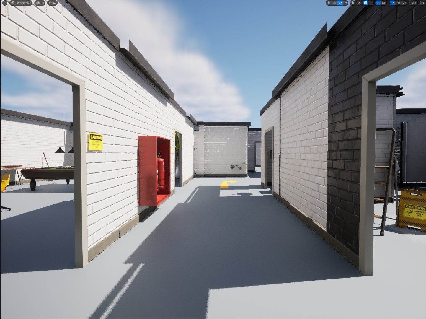 Exterior building corridor