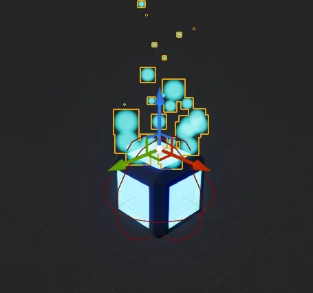 Blue pickup cube model