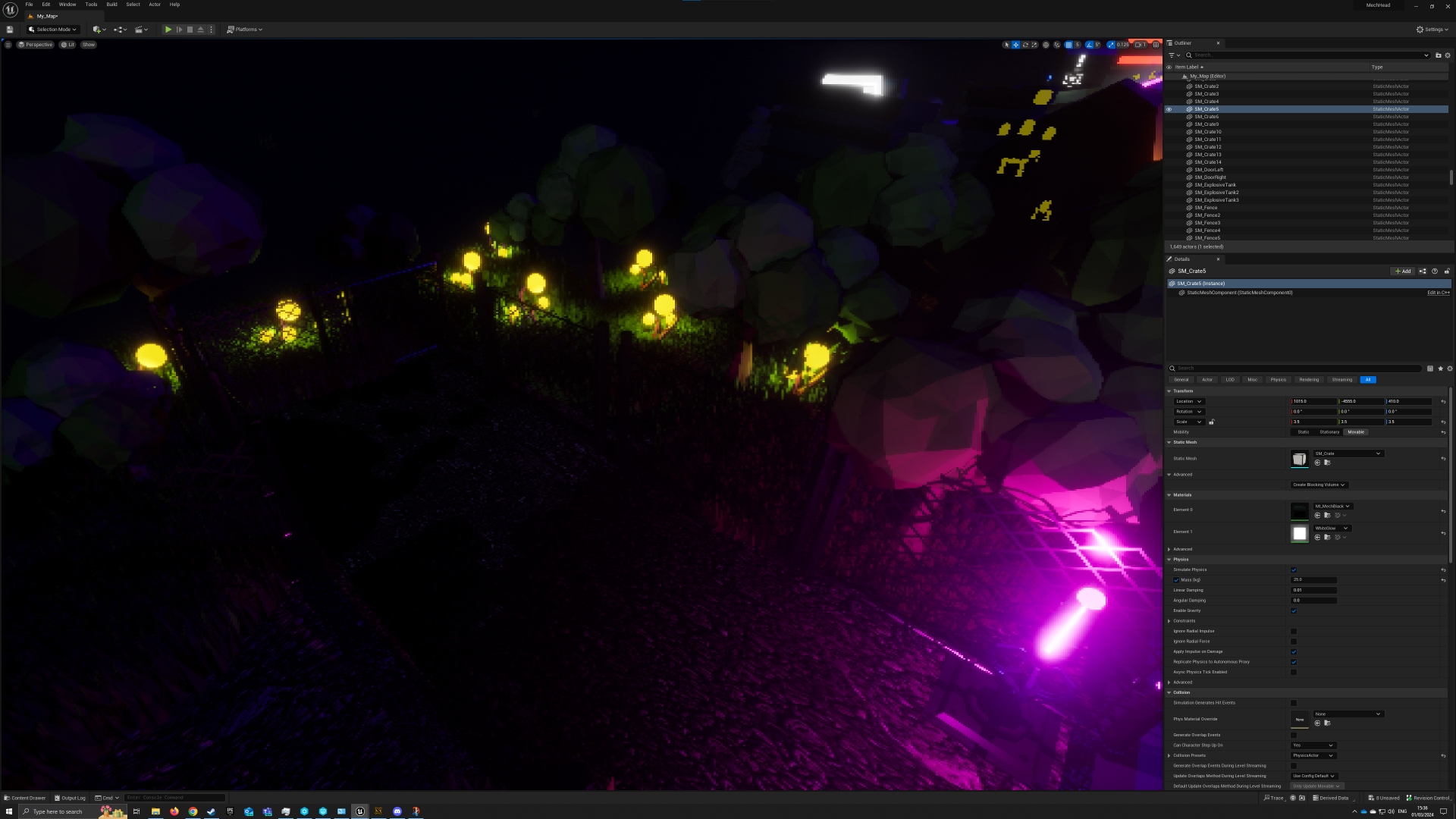 Underground cave area
