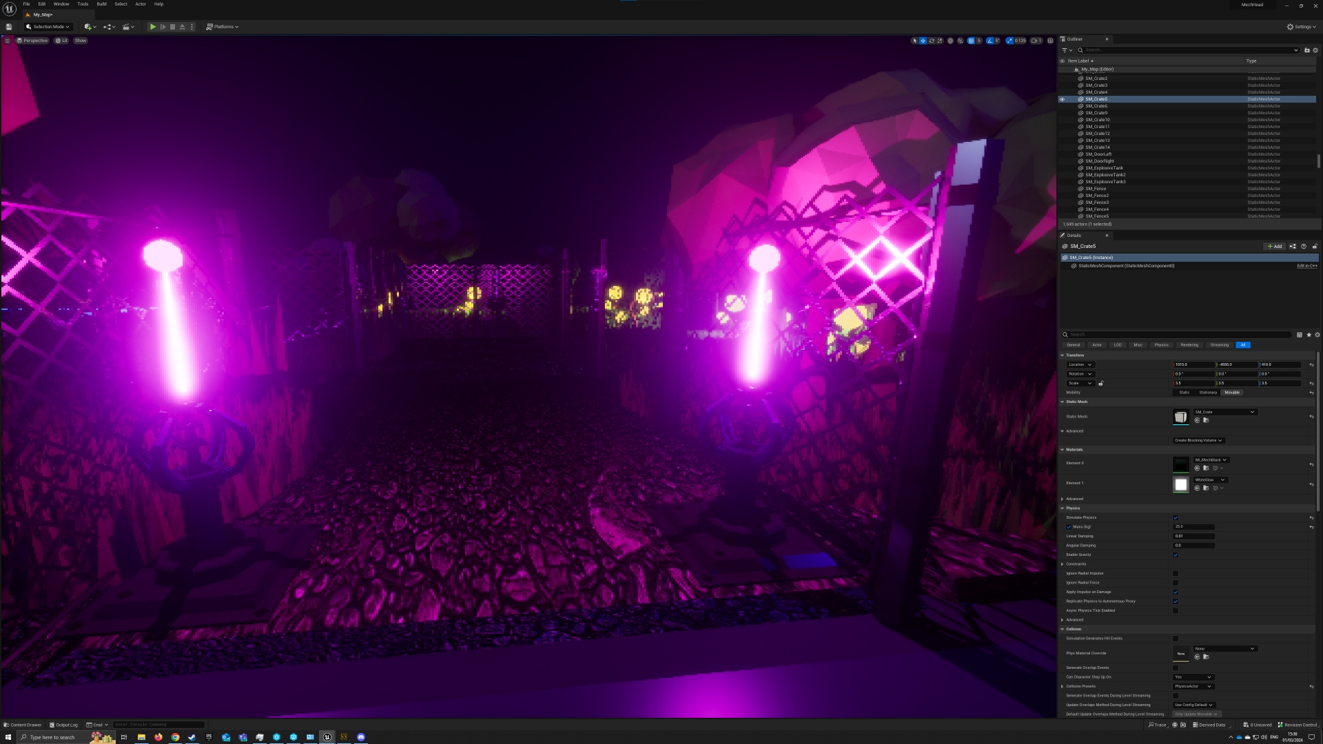 Neon city street