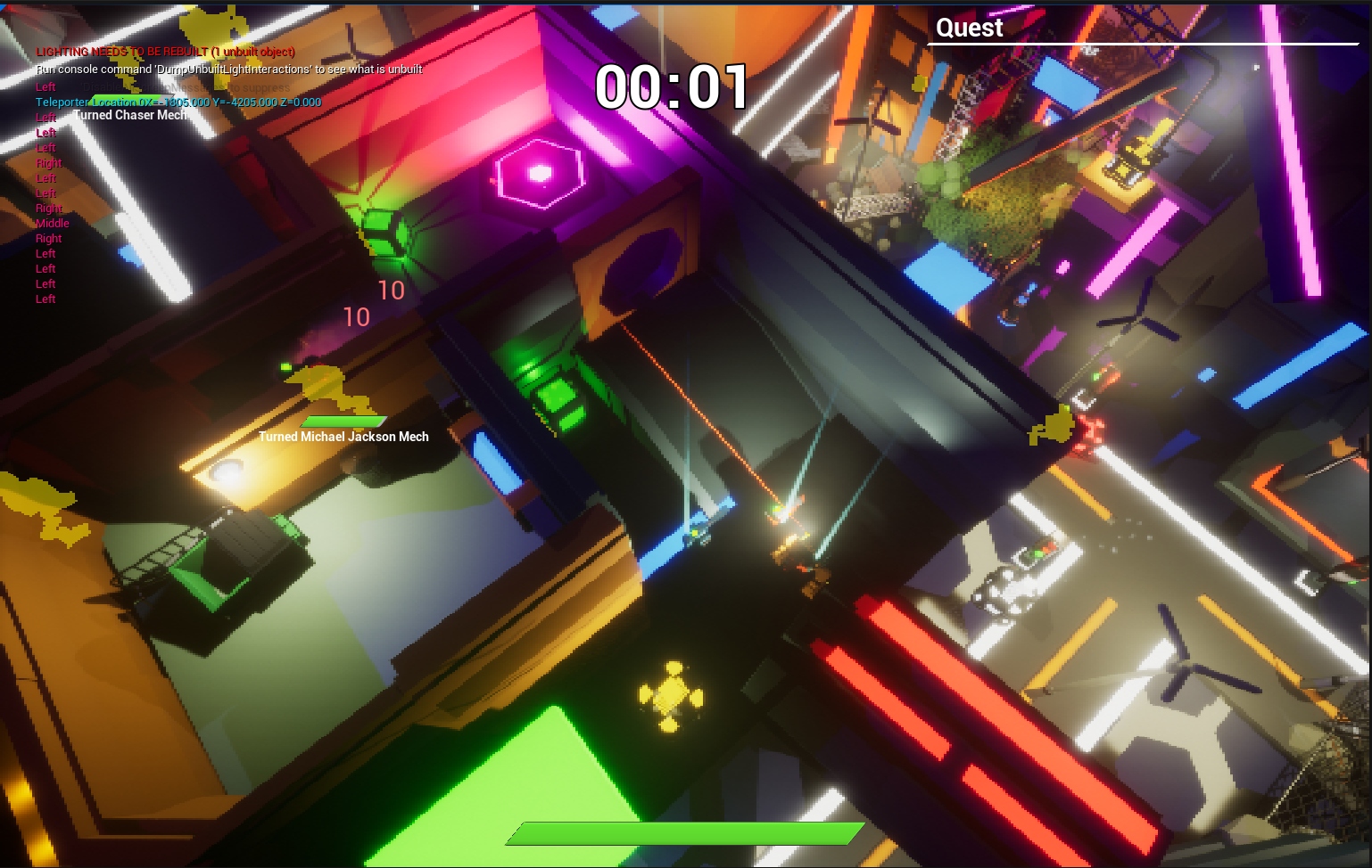 Gameplay overhead combat