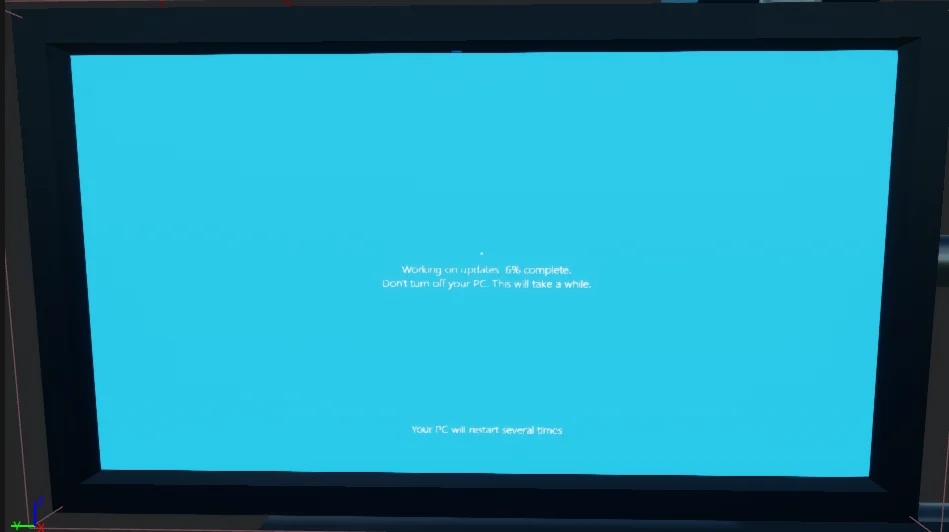 Windows update screen