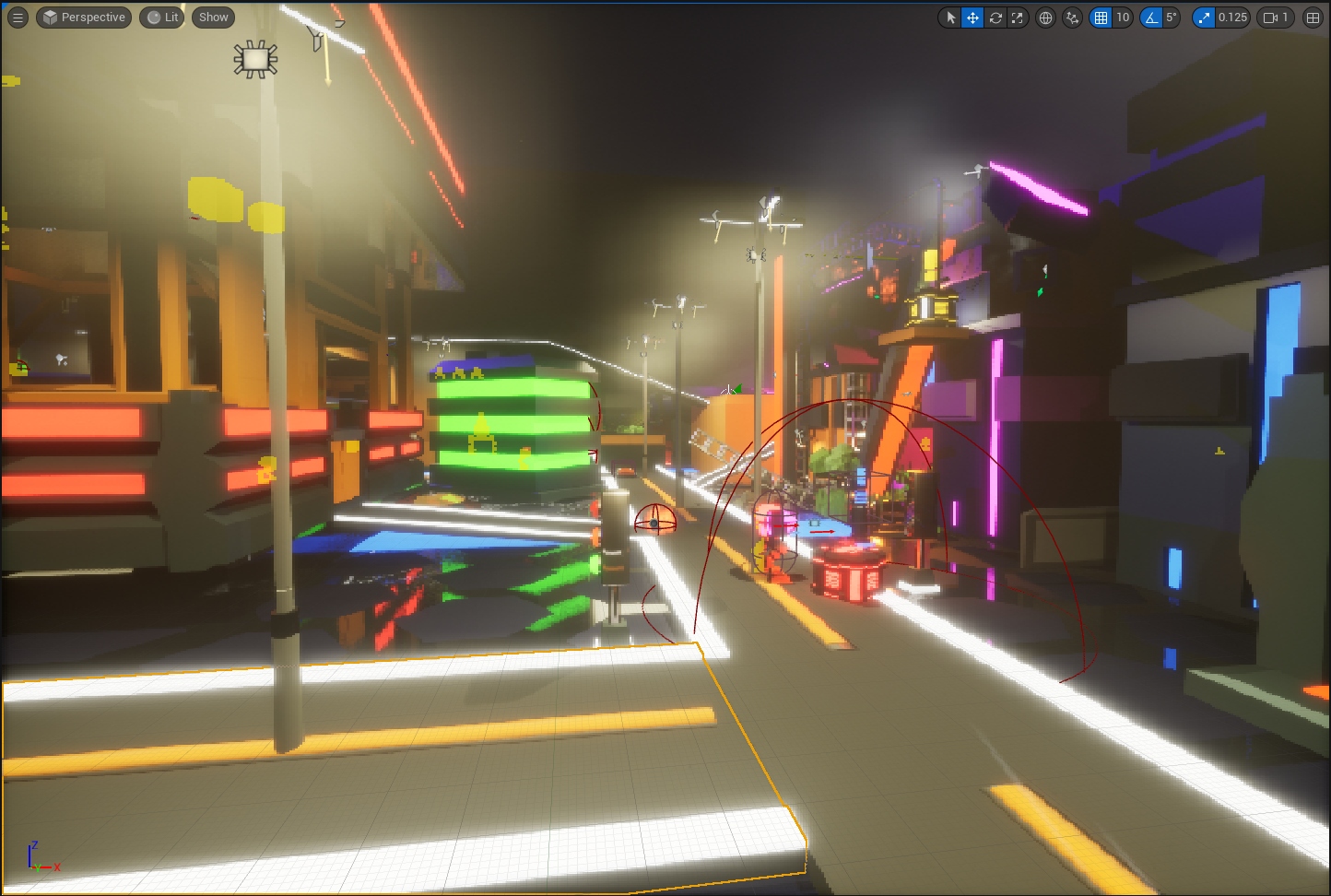 Neon city level