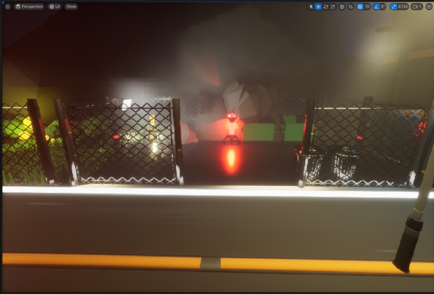 Chain-link danger zone