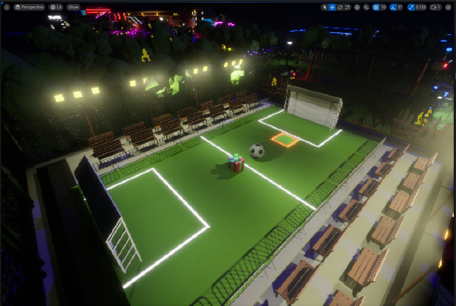 Football pitch goal reward