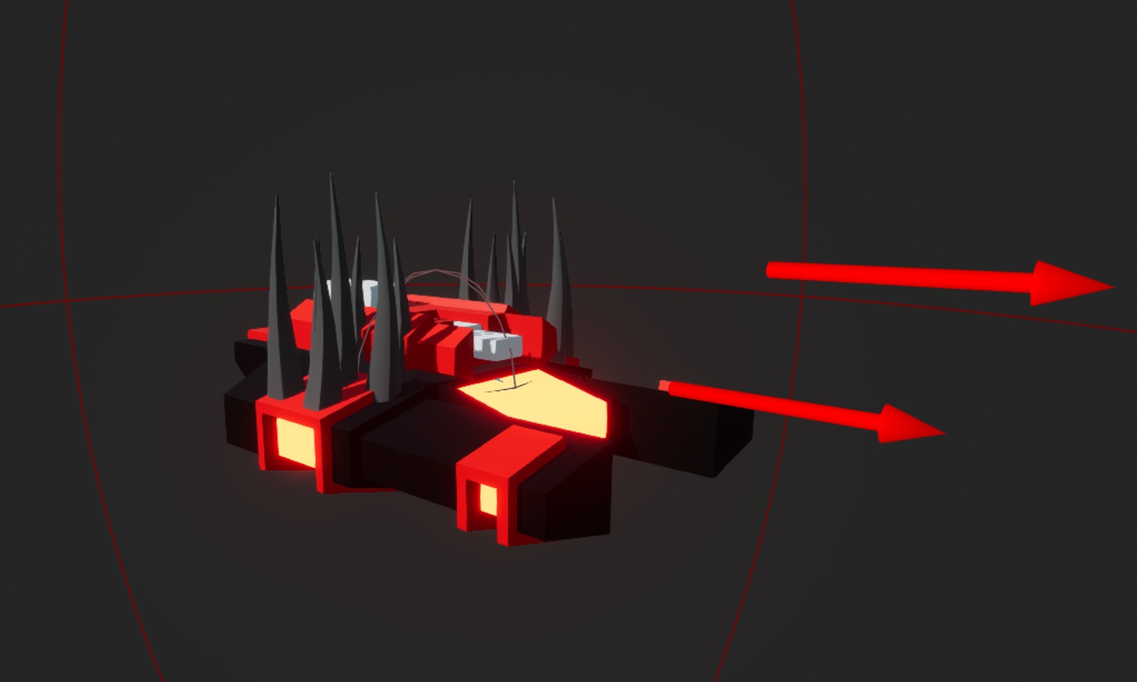 Red enemy ship