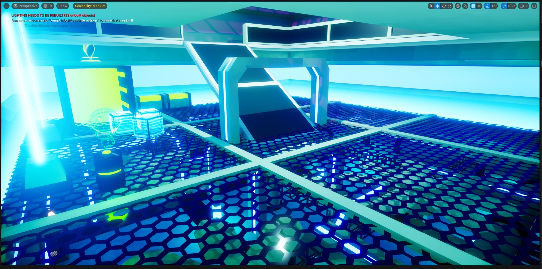 Hex floor interior