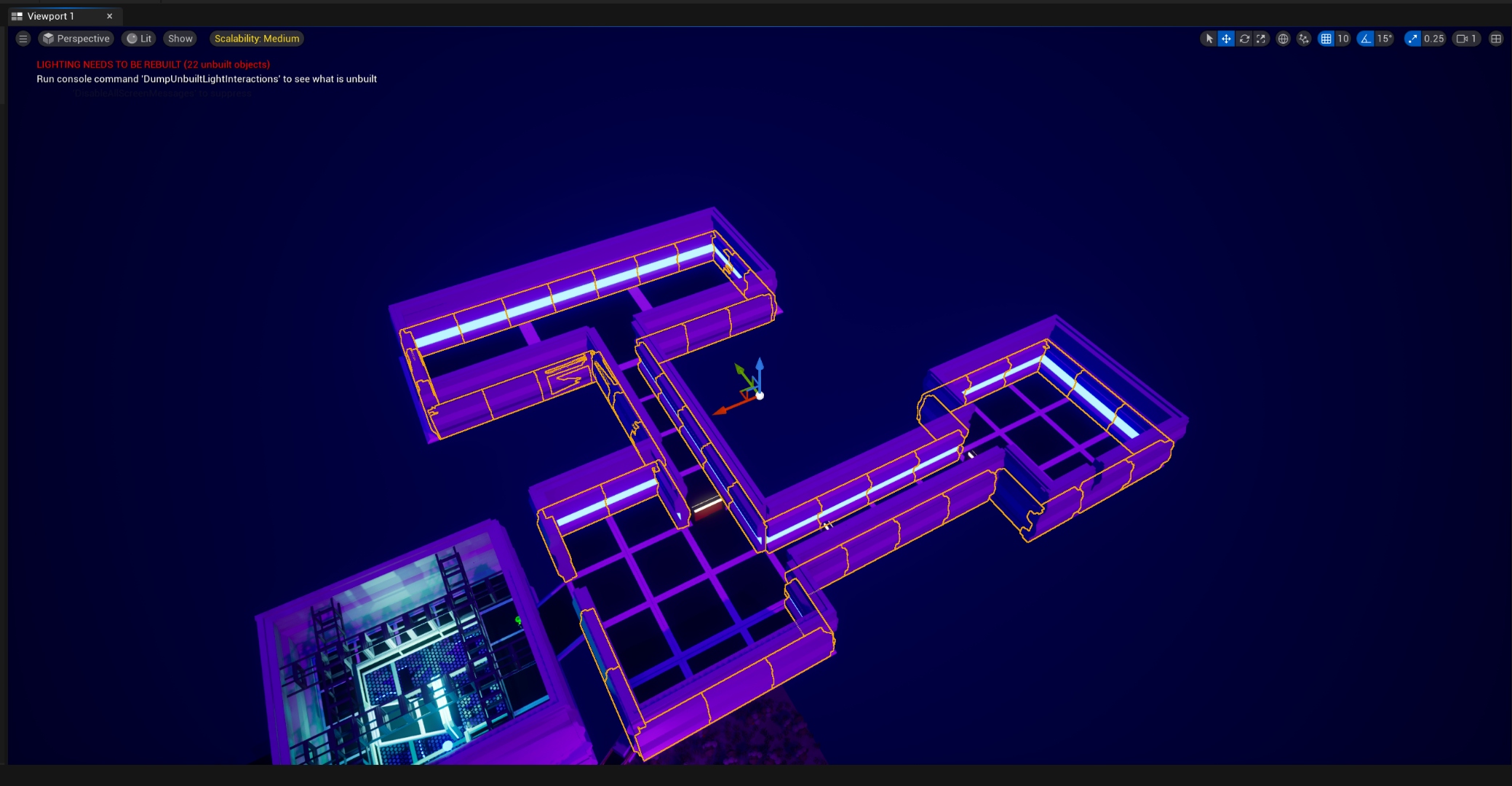 Level wireframe layout
