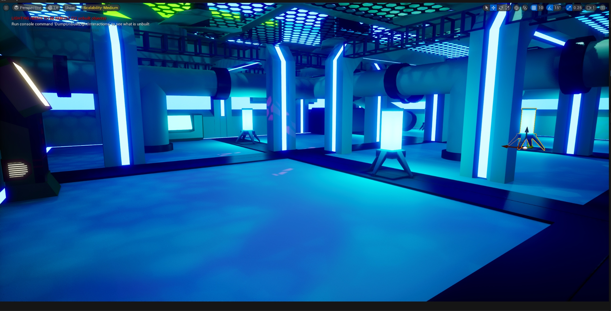 Sci-Fi hall interior