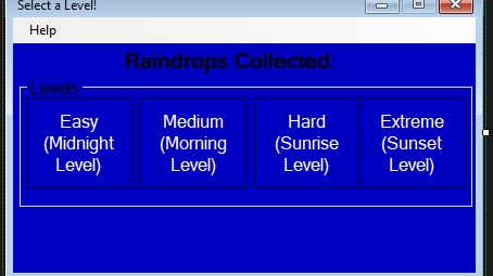 Midnight Storm level select screen
