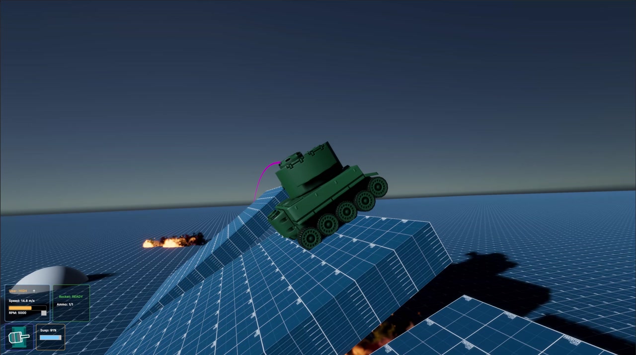 High speed slope climb rocket ready