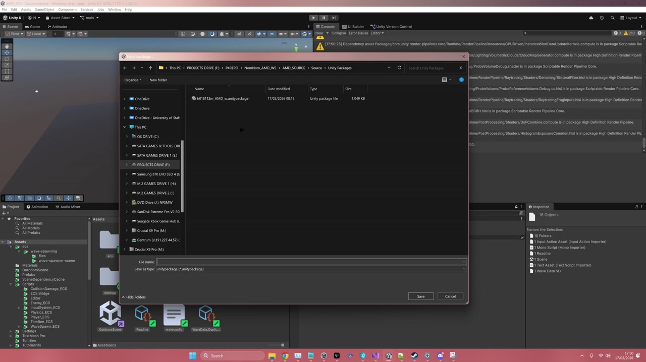WaveData ScriptableObject inspector